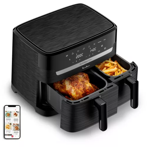 Friteuse sans huile Dual Easy Fry Essential noire MOULINEX